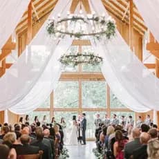 Tecido Voil 50 Metros Branco c/ 3 Largura - Cortinas Decoração de Casamento Festa Aniversários