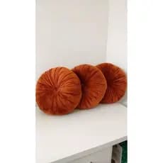 almofada decorativa redonda em veludo 40 cm decoração