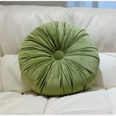 almofada decorativa redonda em  veludo 40 cm