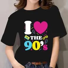 Camiseta T-shirt Unissex Algodão I Love The 90's