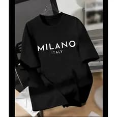 Camiseta infantil Masculina Milano Italy algodão 30.1 com Redorço de Ombro
