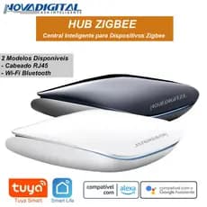 Hub Zigbee Central Inteligente com Suporte a 128 Dispositivos Tuya Nova Digital