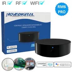Controle Universal IR + RF 433mhz RM6PRO Tuya Nova Digital