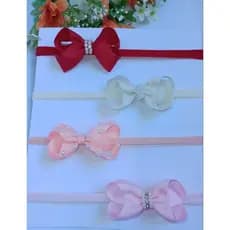 Kit meus primeiros laço para bebê de luxo com aplique de pérola e strass na meia de seda infantil