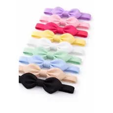 Kit 10 Laços para Bebê com Faixa Macia | Laço Infantil Menina | Cores Sortidas Delicadas maternidade enxoval cabelo