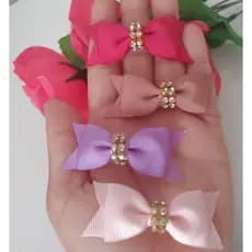 Acessório de cabelo  tipo faixa com laço para bebê RN criança menina