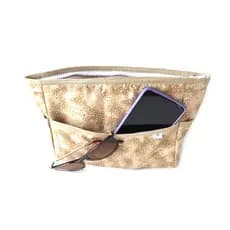 nécessaire tipo refil organizador de bolsa com zíper e divisórias internas e externas bolsinhos