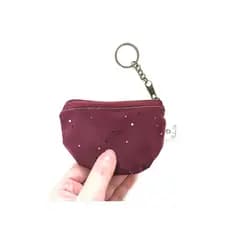 chaveiro de tecido modelo meia lua porta moedas porta fone de ouvido ou porta bijus