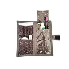 Estojo case porta kit higiene bucal nécessaire porta kit higiene com 3 divisórias plastificado por fora