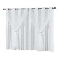 Cortina Blackout Blecaute Uma Unidade Lado Com Voil Liso Corta 100% Luz Sala Quarto 1,40m x 1,80 M