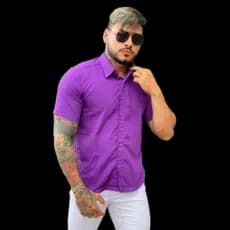 Camisa masculina/ unisex lisa de viscolinho,Blusão moda verão