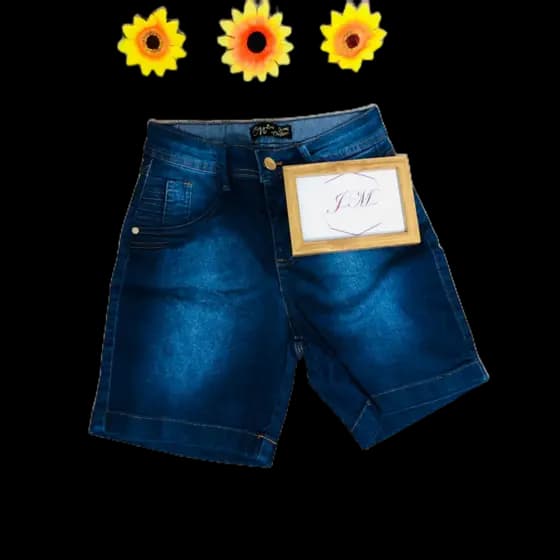 bermuda jeans feminina pedal moda senhora, modelo pedal