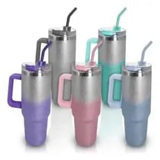 GARRAFA TÉRMICA C/ GLITTER 900ML BMAX BMP1718
