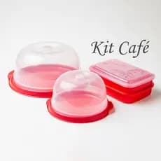Kit Café Boleira + Queijeira + Porta Frios Potes de Mantimentos