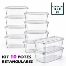Potes 500ml Marmita Fitnes 10 Unidades Livre De Toxinas