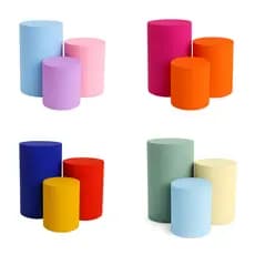 Kit Capa Trio de Cilindro Veste Fácil - Várias Cores Decoração Festa