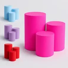 Kit 3 Capas para Cilindro Festa Decoração Mesas Diversas Cores Premium