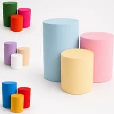 Kit 3 Capas Cilindro Festa Decoração Completa Trio Mesas Coloridas Elegante Varias Cores Sortidas