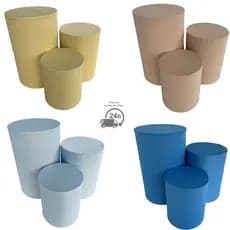 Kit Capa Trio de Cilindro Veste Facil - Várias Cores Decoração Festa