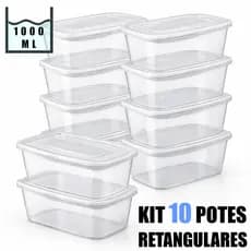 Marmita Potes 1 Litro BPA FREE Para Alimentos Congeladores