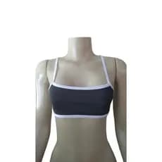 Top crop costa nua blogueira black e blue