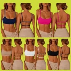 Kit 5 Cropped  top costa nua moda blogueira sortidos