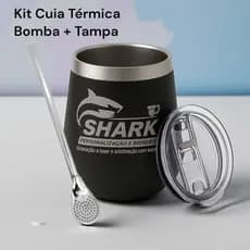 Kit Copo Cuia Térmico Personalizado + Bomba Aço Tereré Chimarrão Tampa Encaixe Bebidas Gelado Quente