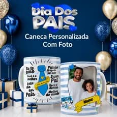 Caneca Xícara Personalizada Porcelana Cerâmica Com Foto Nome Uso Exclusivo Melhor Pai Padrinho Avô