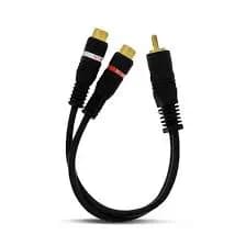 CABO Y RCA 2 FEMEA E 1 MACHO SOM AUTOMOTIVO MODULO SEMI BLINDADO PLUG METAL BANHADO A OURO