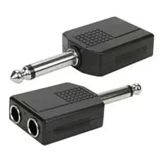 Adaptador Duplicador P10 MONO P/ DOIS P10  MONO Microfone
