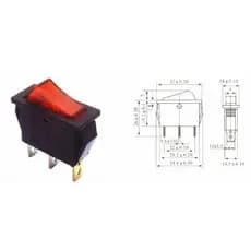Chave Gangorra Kcd3-102n Vermelha