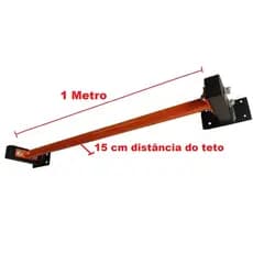 Barra Fixa De Teto Exercícios Com Argolas 1mt x 15 cm Condominio Academia Crossfit Taurofitness