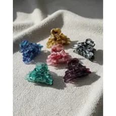 Kit 6 Piranhas De Cabelo Presilha Laço Acrílico Mesclada