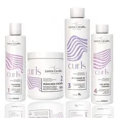 Kit Cachos Shampoo 500ml + Ativador 1L + Gelatina 500ml + Máscara 500g