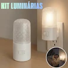 Luminária Luz Noturna Led Abajur 1/2/3/4 Un Luz Tomada Bivolt Quarto Sala Lampada