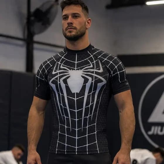 Camiseta Compressão Rash Guard curta com Secagem Rápida e UV Masculina/Unissex -