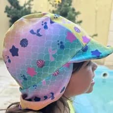 Chapéu UV FPS 50+ Infantil - Proteção Solar para Banho de Piscina e Praia, Menino e Menina
