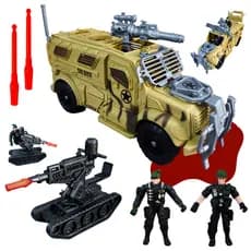 Carro de Brinquedo Combate conjunto jato militar e camburão  Soldadinhos Militar E Veiculos Exército