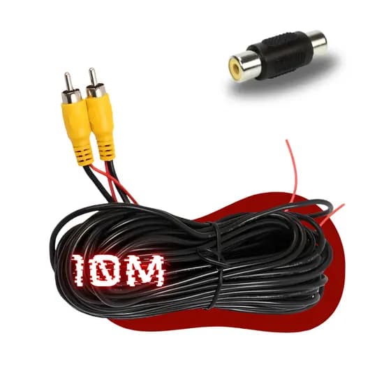 Cabo Rca de Video Automotivo para camera de Ré Simples 10 METROS