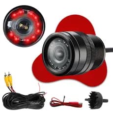 Câmera de Ré Automotiva infravermelho Visão Noturna 9 Led´s