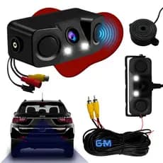 Camera De Re Com Sensor  de Estacionamento com LED