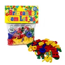 Brinquedo Pedagógico Brincando com Letras - Plástico -  62 Peças - Pais & Filhos