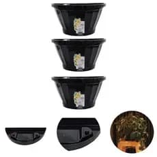 Kit com 3 Vasos de Parede Meia Lua G  Praticidade e Cuidado para Suas Plantas