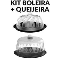 Kit Uninjet Queijeira + Boleira com Tampa – Proteção e Elegância para Mesa