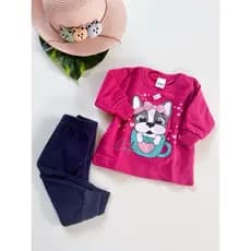 Conjunto Moletom Flanelado Bebê Calça Inverno infantil