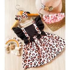 Salopete Romper Saia Oncinha Tema Safari Dona Oncinha Infantil