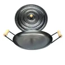 Disco de Arado Grande 52 cm de Alça a Alça com ou sem Tampa Rústico Frigideira Bifeira Panela