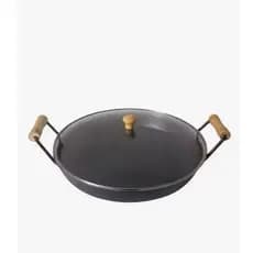 Disco de Arado Médio Borda 5 Cm de Profundidade Tampa de Vidro ou de Alumínio 33 CM Frigideira Bifeira Chapa