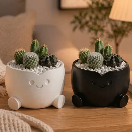 Vaso Decorativo para Suculentas e Cactos | Vaso Pequeno Moderno Decoração Casa