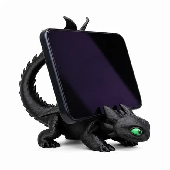 Suporte de Celular Como treinar seu Dragão Decorativo | Porta Celular Criativo para Mesa Gamer e Escritório